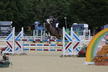 Daisy Mckinlay and Cranford Jack win the Pony Silver League 148cm
